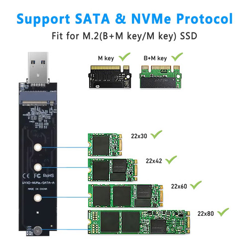 Sata nvme ssd usb - to, 3.1
