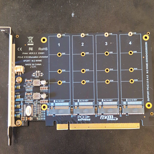 Ph44 pcie x16 - m.2, nvme